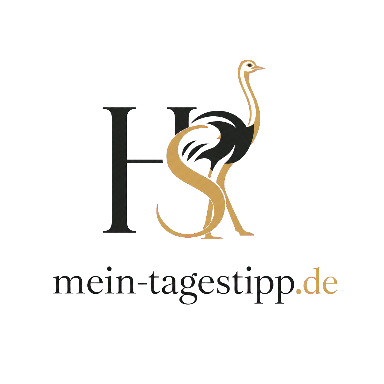 Logo mein-tagestipp.de mit HS-Straußmotiv
