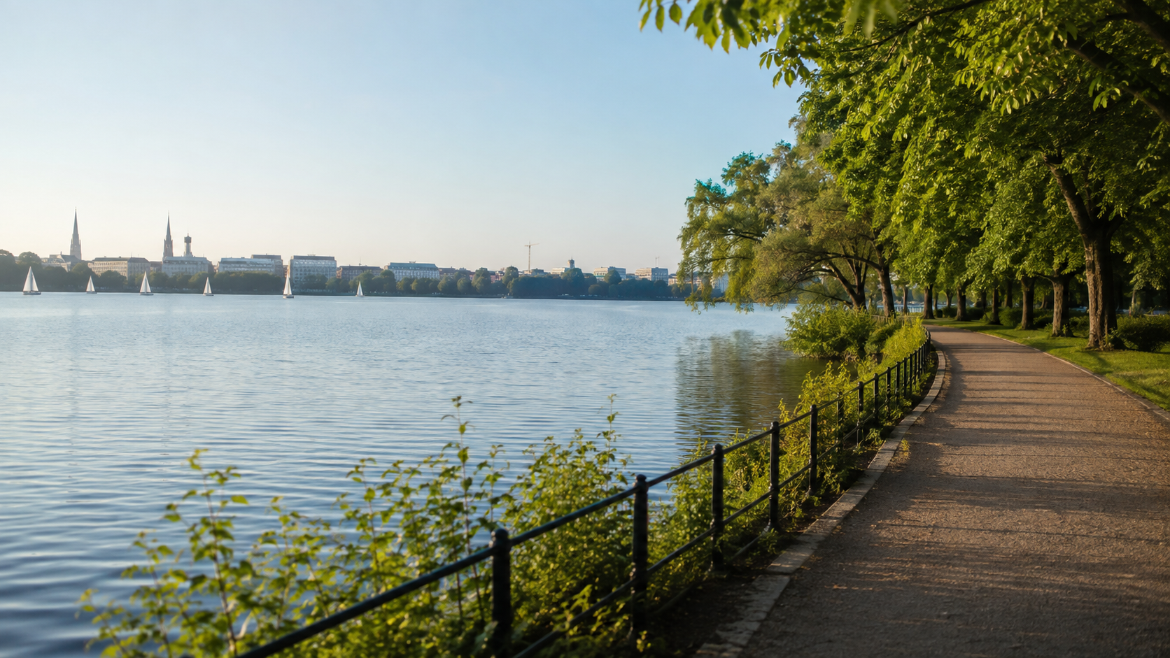 Außenalster entdecken: Spaziergang am Wasser und ruhige Aussichtspunkte